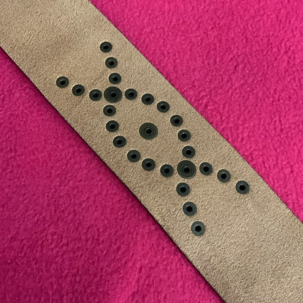 Chico’s Learher Beads Studs Belt